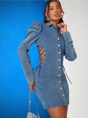 The Denim Collection: Women’s Jacinta Long Sleeve Denim Shirt Dress
